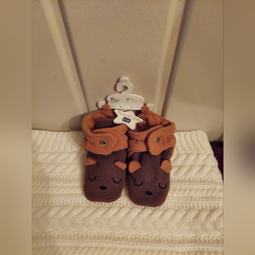 Rising Star Boys Bootie Crib Shoes size 0-12 mo